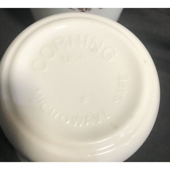 Corning Corelle Mugs Melody Brown Floral Coffee Cups Set Of 5 USA - Picture 2 of 8